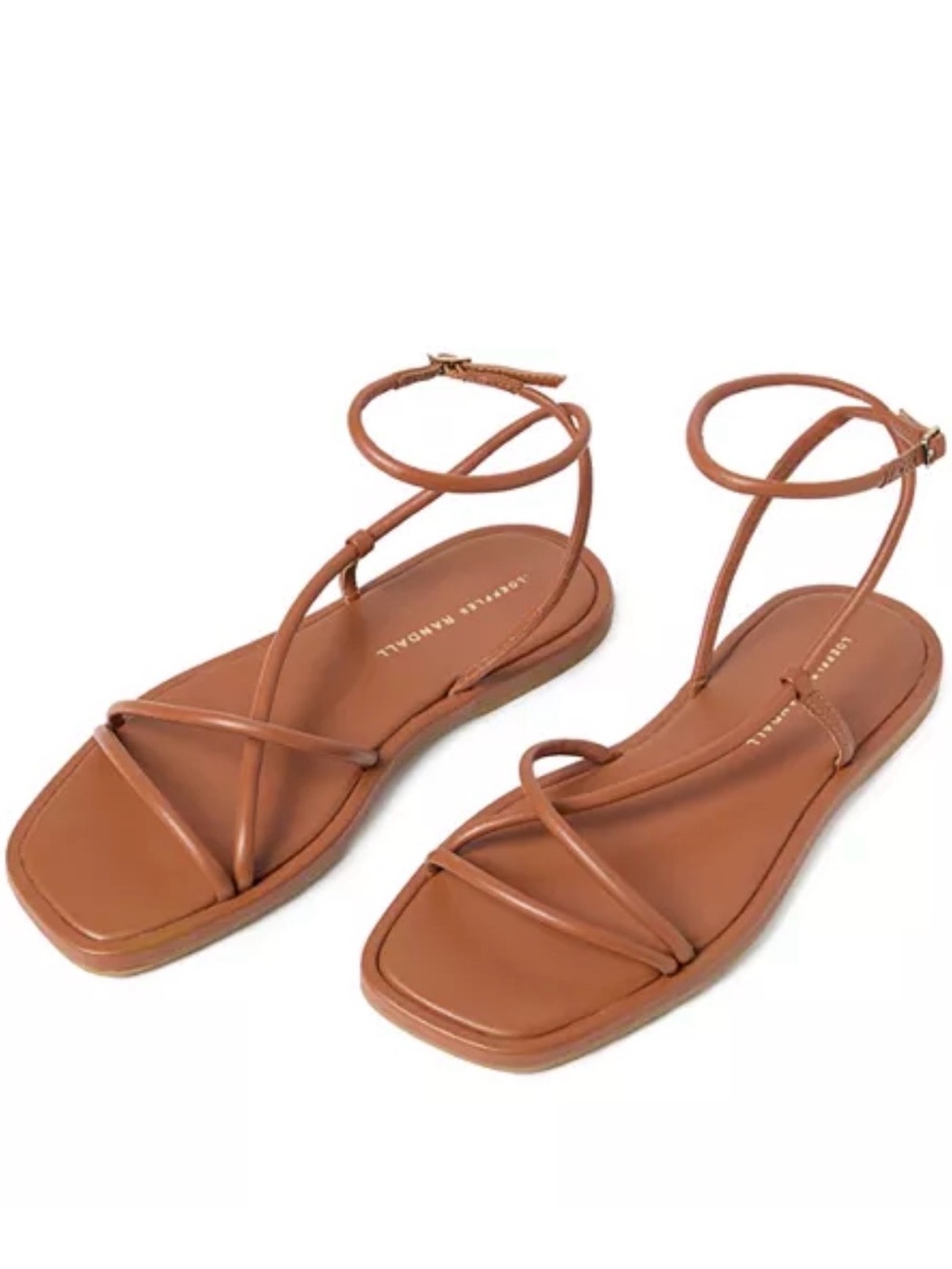 NWT Loeffler Randall Noor Strappy Brown Ankle-Wrap Sandals - Women